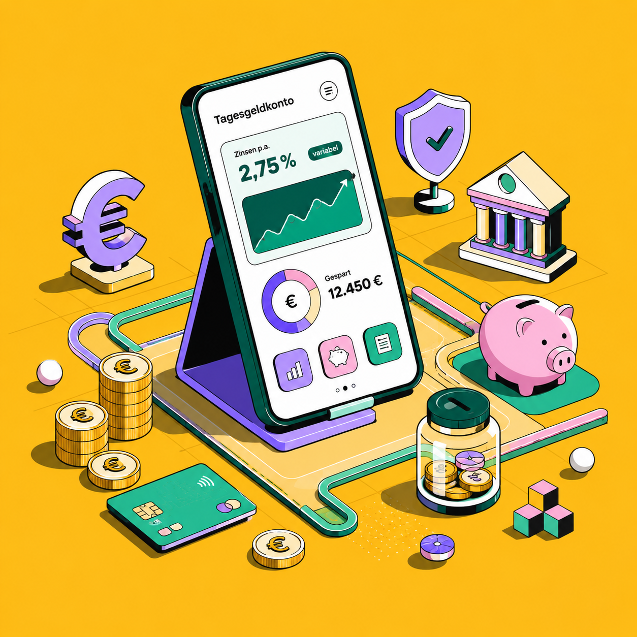 Illustration zum Tagesgeld-Vergleich